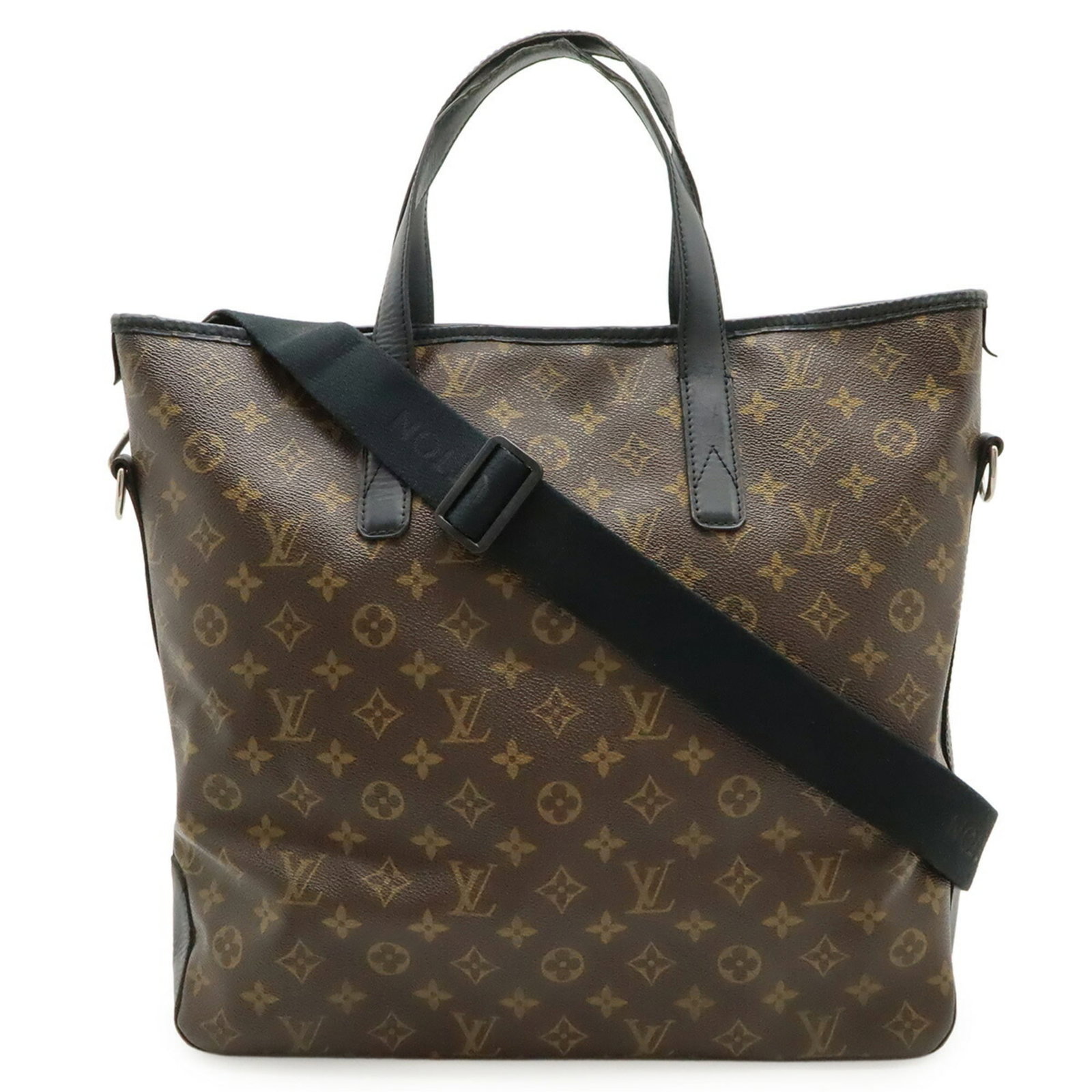 Leather - Louis Vuitton Shoulder Bag - Tote Bag Monogram - Pvc - Coated Canvas: Leather - Louis Vuitton Shoulder Bag - Tote Bag Monogram - Pvc - Coated Canvas A timeless piece from the iconic Louis Vuitton brand, this monogrammed shoulder bag boasts a sleek black leather