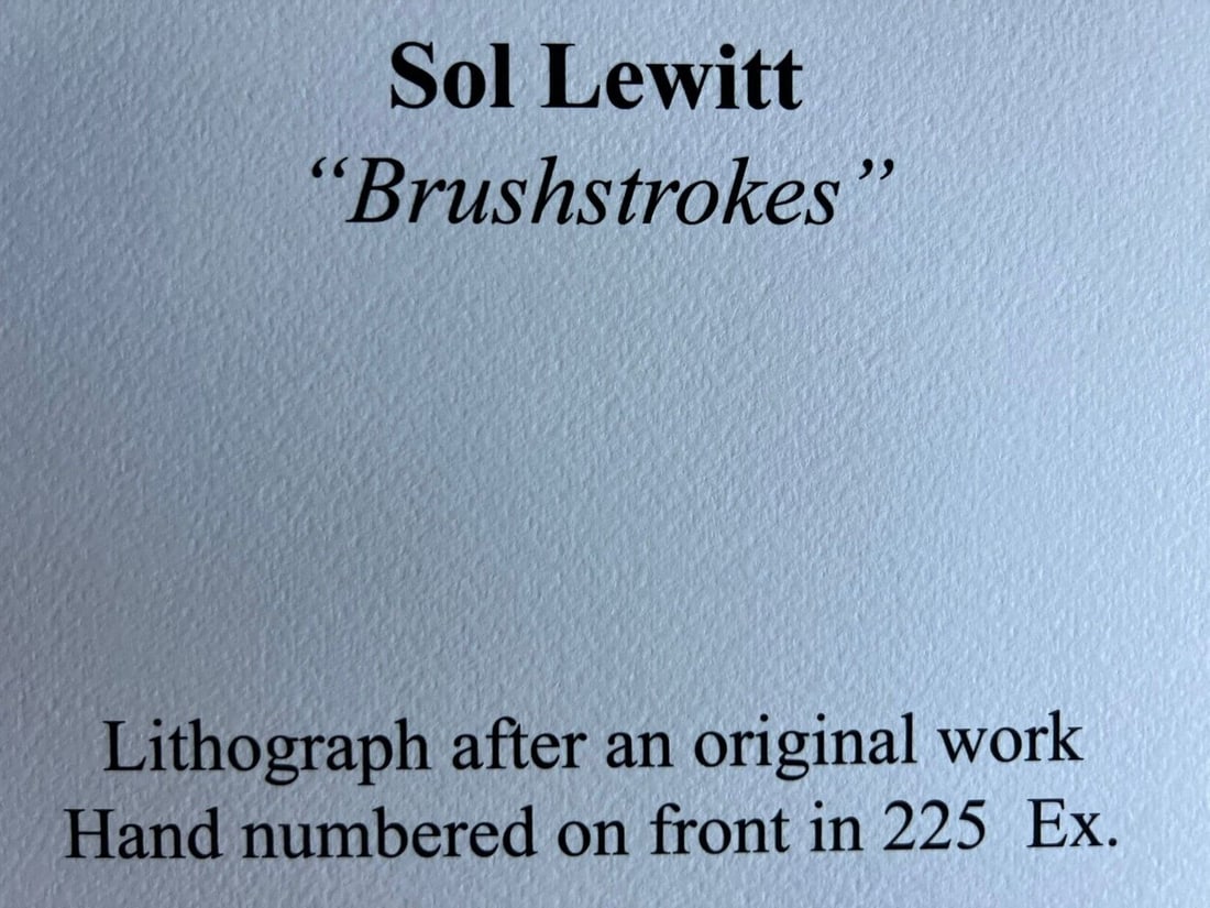 Robert Morris - Sol Lewitt Lithograph Numbered O.P. - 8