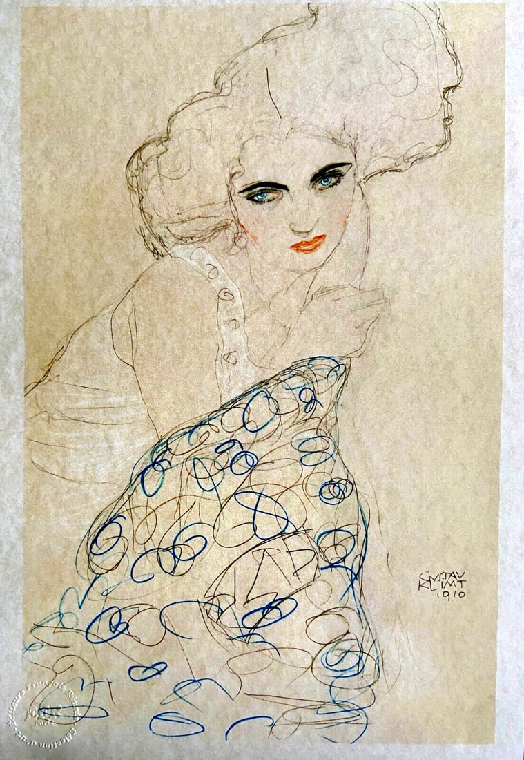 Numbered Gustav Klimt Lithograph - 2