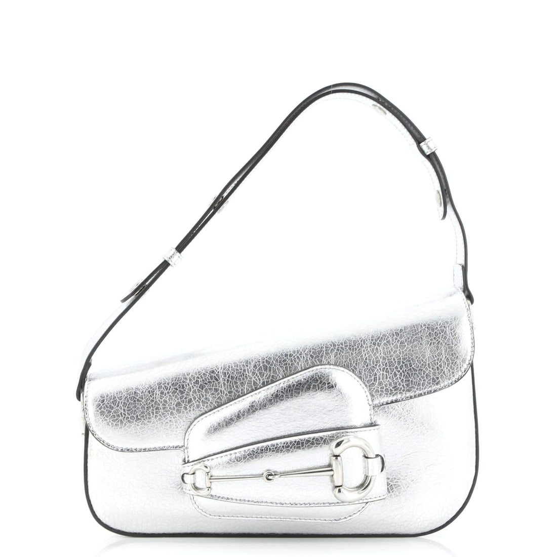 Gucci Horsebit Asymmetric Shoulder Bag - Small Leather: Gucci Horsebit Asymmetric Shoulder Bag - Small Leather The Gucci Horsebit Asymmetric Shoulder Bag is a timeless classic, boasting the iconic Horsebit buckle and sleek silver hardware that adds a