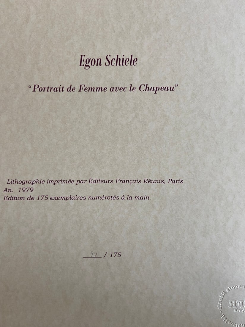 Lithograph Egon Schiele - 9