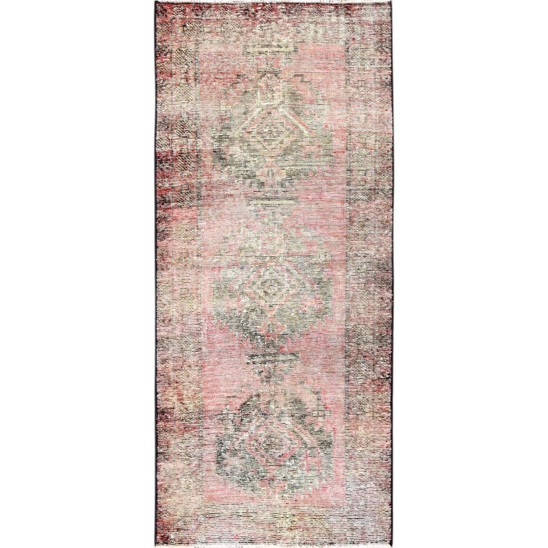 Northwest Zoroastrian Hand-Knotted Wool Runner Rug (2'4"x5'6"): Northwest Zoroastrian Hand-Knotted Wool Runner Rug (2'4"x5'6") Experience the rich cultural heritage of Turkey with this stunning Northwest Zoroastrian hand-knotted wool runner rug, expertly woven in