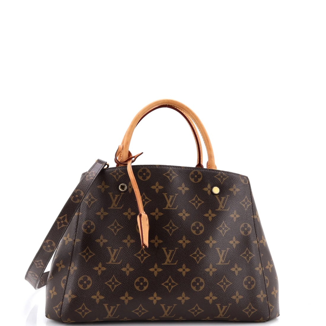 Louis Vuitton Montaigne MM Monogram Canvas Handbag: Louis Vuitton Montaigne MM Monogram Canvas Handbag Elevate your style with the iconic Louis Vuitton Montaigne MM Monogram Canvas Handbag, boasting the signature LV monogram pattern in rich brown