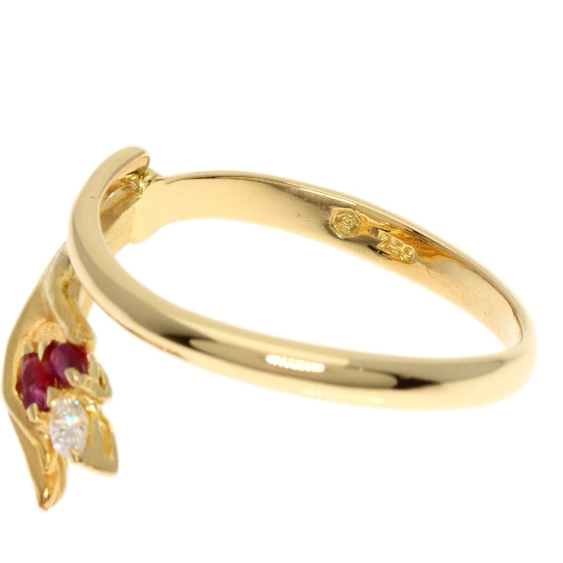 Carrera y Ruby Diamond Ring K18 Yellow Gold - 5