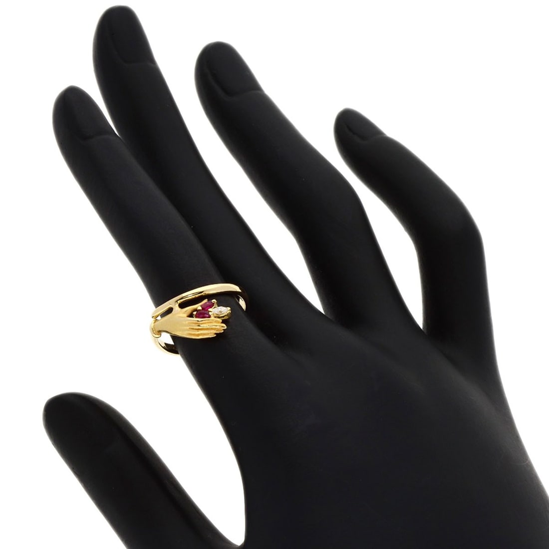 Carrera y Ruby Diamond Ring K18 Yellow Gold - 7