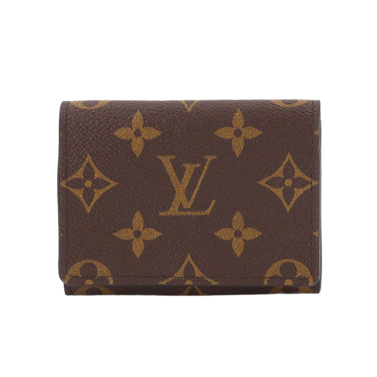 Louis Vuitton Monogram Card Case: Louis Vuitton Monogram Card Case Elevate your everyday with the iconic Louis Vuitton Monogram Card Case, boasting the signature interlocking LV monogram pattern in rich brown leather. This stylish and