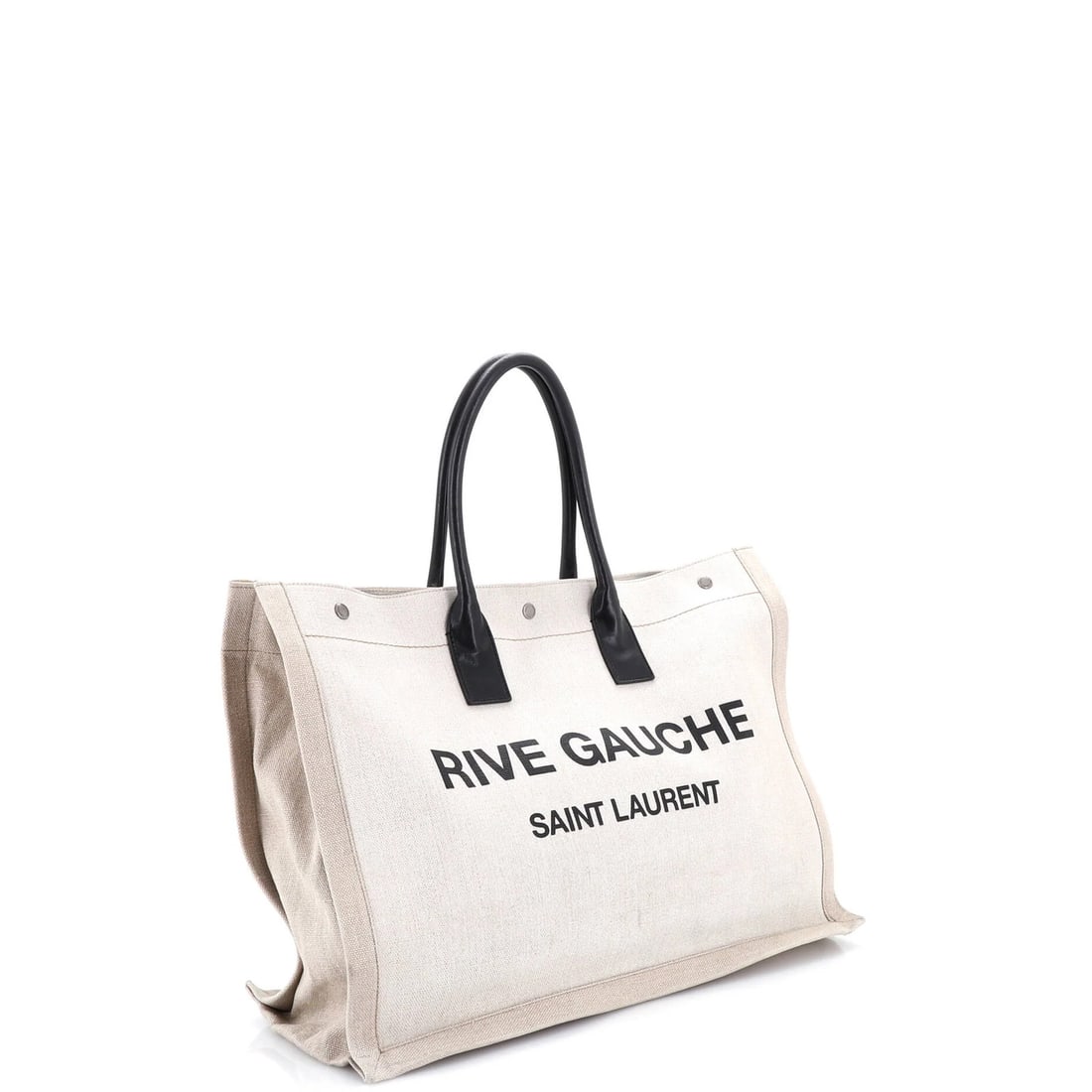 Large Saint Laurent Rive Gauche Shopper Tote Canvas - 2