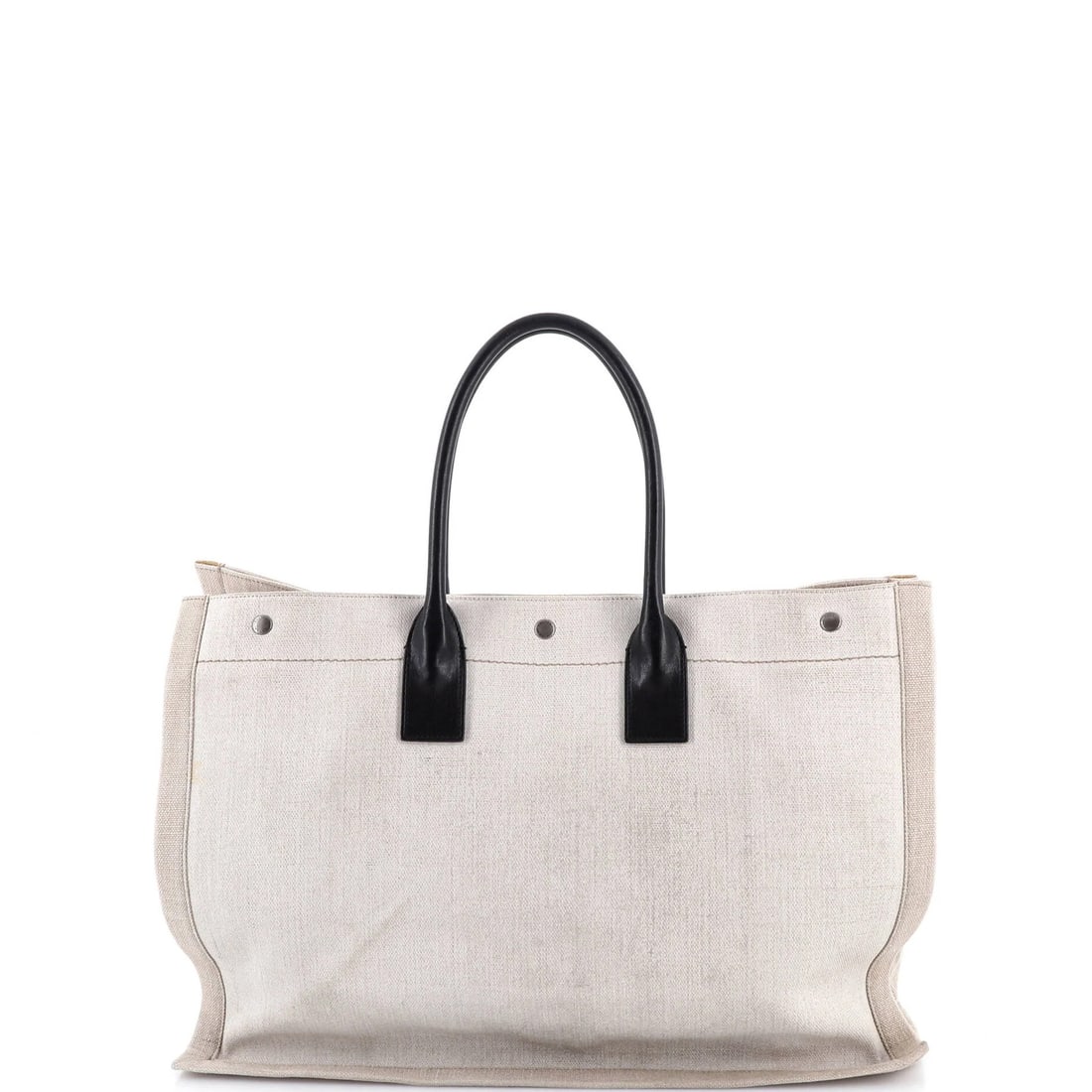 Large Saint Laurent Rive Gauche Shopper Tote Canvas - 3