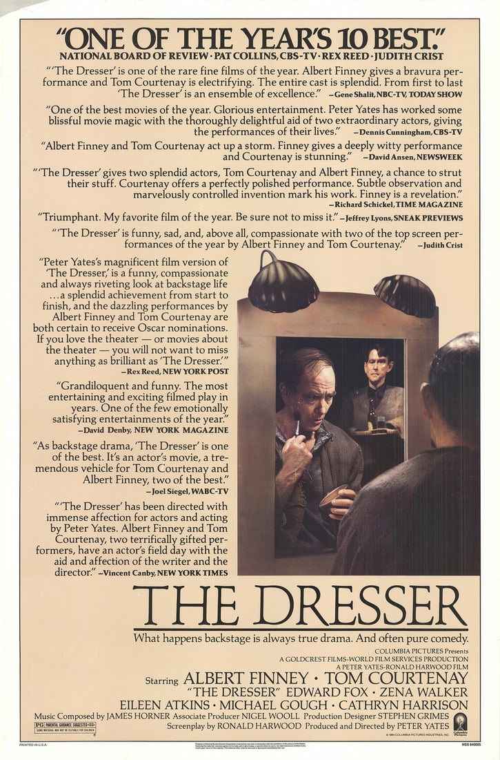 & ARTIST UNKNOWN The Dresser 41" x 27" Offset Lithograph 1984 Advertising Black: & ARTIST UNKNOWN The Dresser 41" x 27" Offset Lithograph 1984 Advertising Black A striking 1984 offset lithograph titled "The Dresser" by an artist unknown, measuring 41" x 27", showcases a bold and