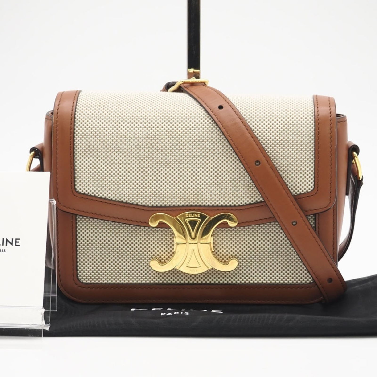 Celine Canvas Shoulder Bag - 2
