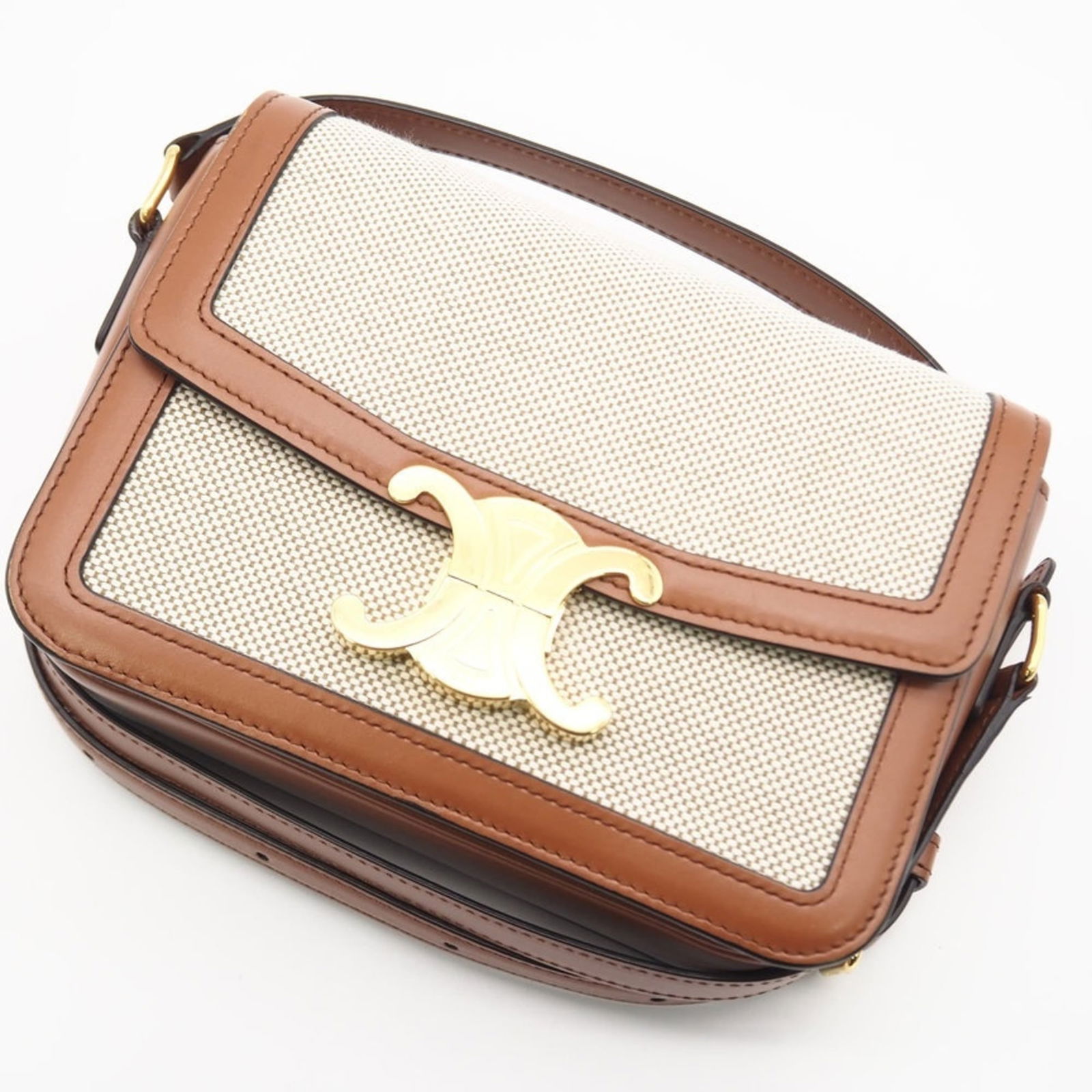 Celine Canvas Shoulder Bag - 3