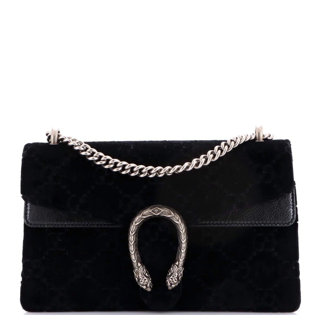 Gucci Dionysus Bag in Small GG Velvet: Gucci Dionysus Bag in Small GG Velvet The Gucci Dionysus Bag in Small GG Velvet is a stunning, luxurious shoulder bag that exudes sophistication and glamour. With its sleek velvet exterior in black an