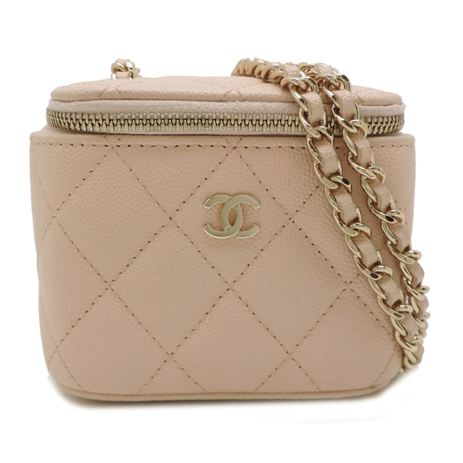 Chanel Grained Calfskin Shoulder Bag: Chanel Grained Calfskin Shoulder Bag A timeless Chanel shoulder bag, crafted from rich grained calfskin, adds a touch of sophistication to any outfit. With its classic design and understated