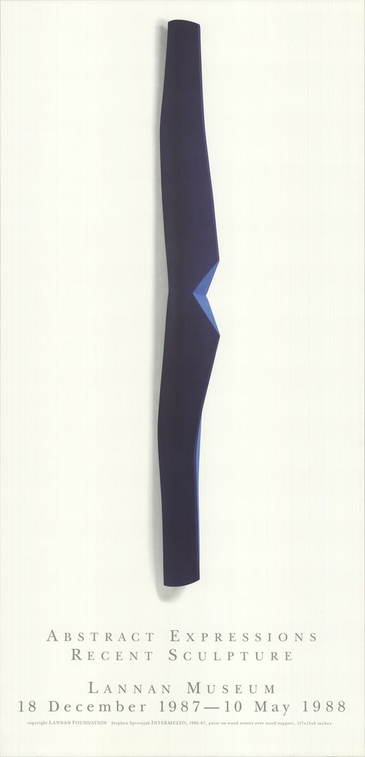 Offset STEPHEN INTERMEZZO Abstract Expressions Recent Sculpture 35.25" x 16.75": Offset STEPHEN INTERMEZZO Abstract Expressions Recent Sculpture 35.25" x 16.75" A stunning abstract expressionist sculpture by renowned artist Stephen Intermezzo, created in 1987, boasts bold lines an