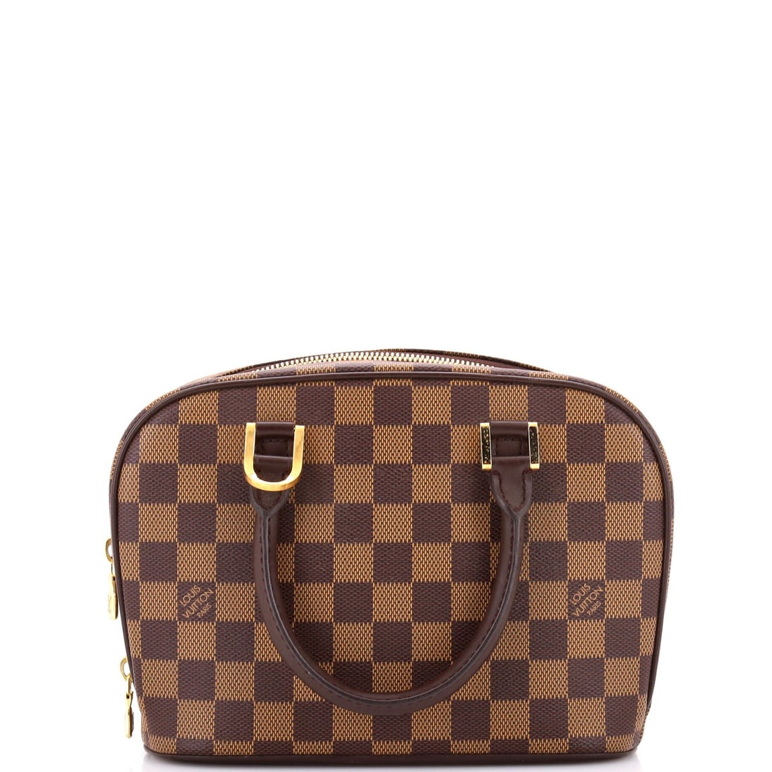 Louis Vuitton Mini Damier Sarria Handbag: Louis Vuitton Mini Damier Sarria Handbag You're looking at an exquisite Louis Vuitton Mini Damier Sarria Handbag, boasting the iconic Damier pattern in rich brown canvas. With its compact size and sty