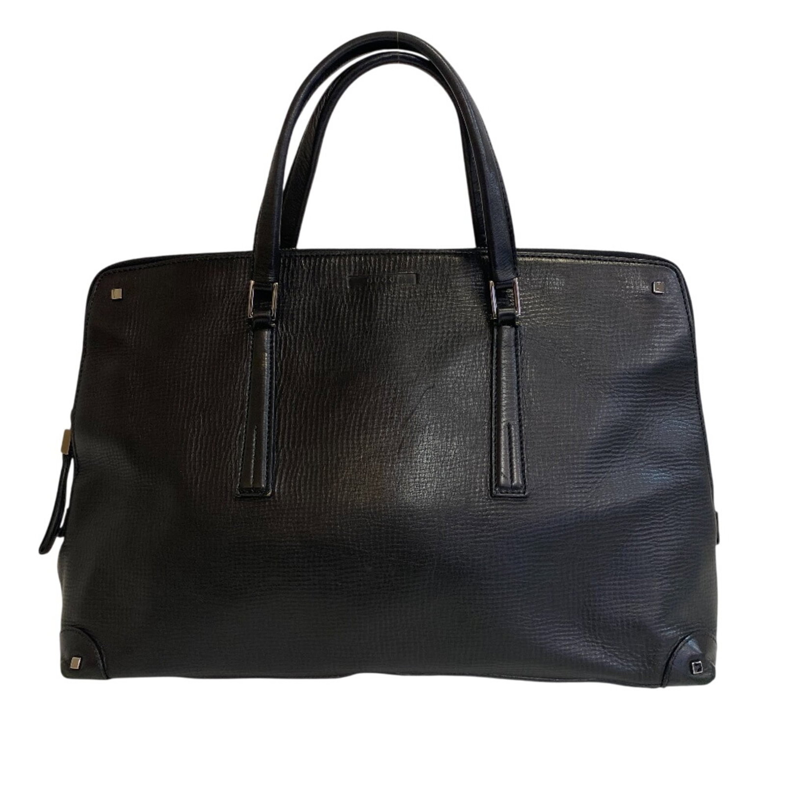 Gucci Briefcase in Leather: Gucci Briefcase in Leather A sleek and sophisticated Gucci briefcase in black leather, perfect for the modern professional on-the-go. With its classic design, spacious interior, and durable constructi