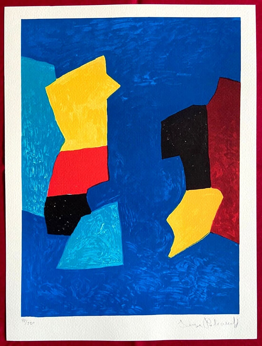 Serge Poliakoff Lithograph - MOMA Op # Piet Mondrian: Serge Poliakoff Lithograph - MOMA Op # Piet Mondrian A rare opportunity to own a piece of modern art history, this lithograph by Serge Poliakoff is a stunning example of the artist's unique style. Pri