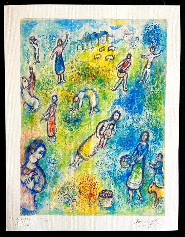 Marc Chagall Lithograph, Numbered Collection Stamp - 2