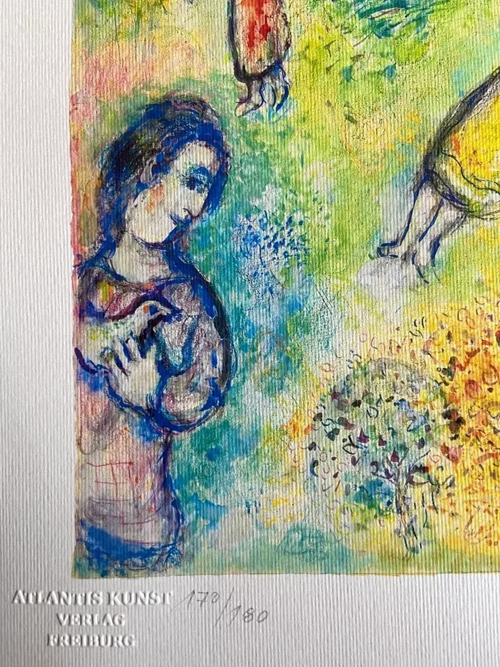 Marc Chagall Lithograph, Numbered Collection Stamp - 7