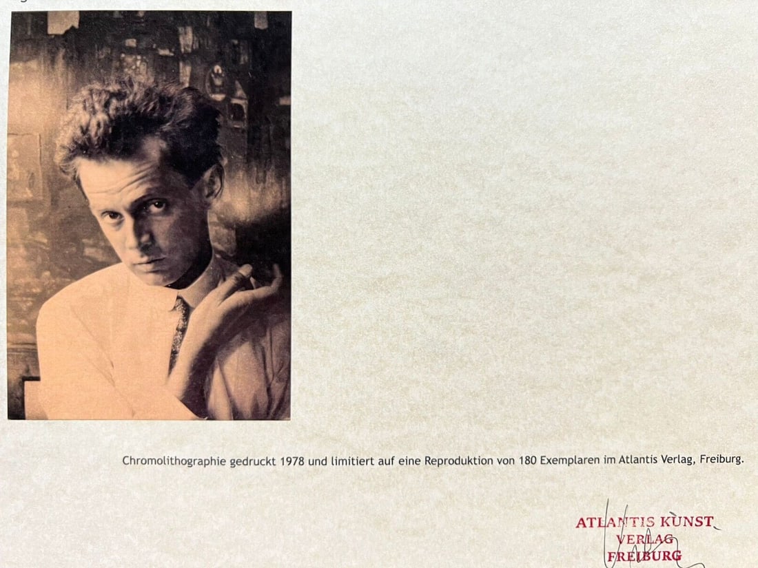 Numbered Egon Schiele Lithograph C.O.A. - 10