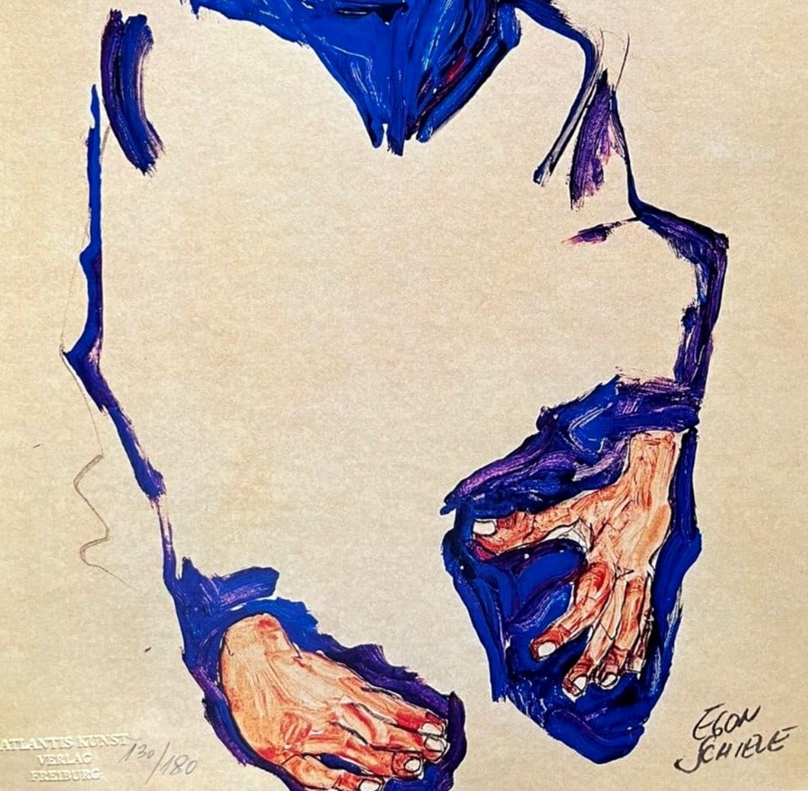 Numbered Egon Schiele Lithograph C.O.A. - 5