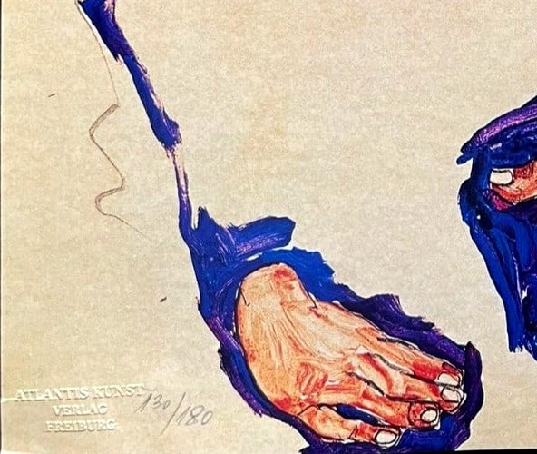 Numbered Egon Schiele Lithograph C.O.A. - 6