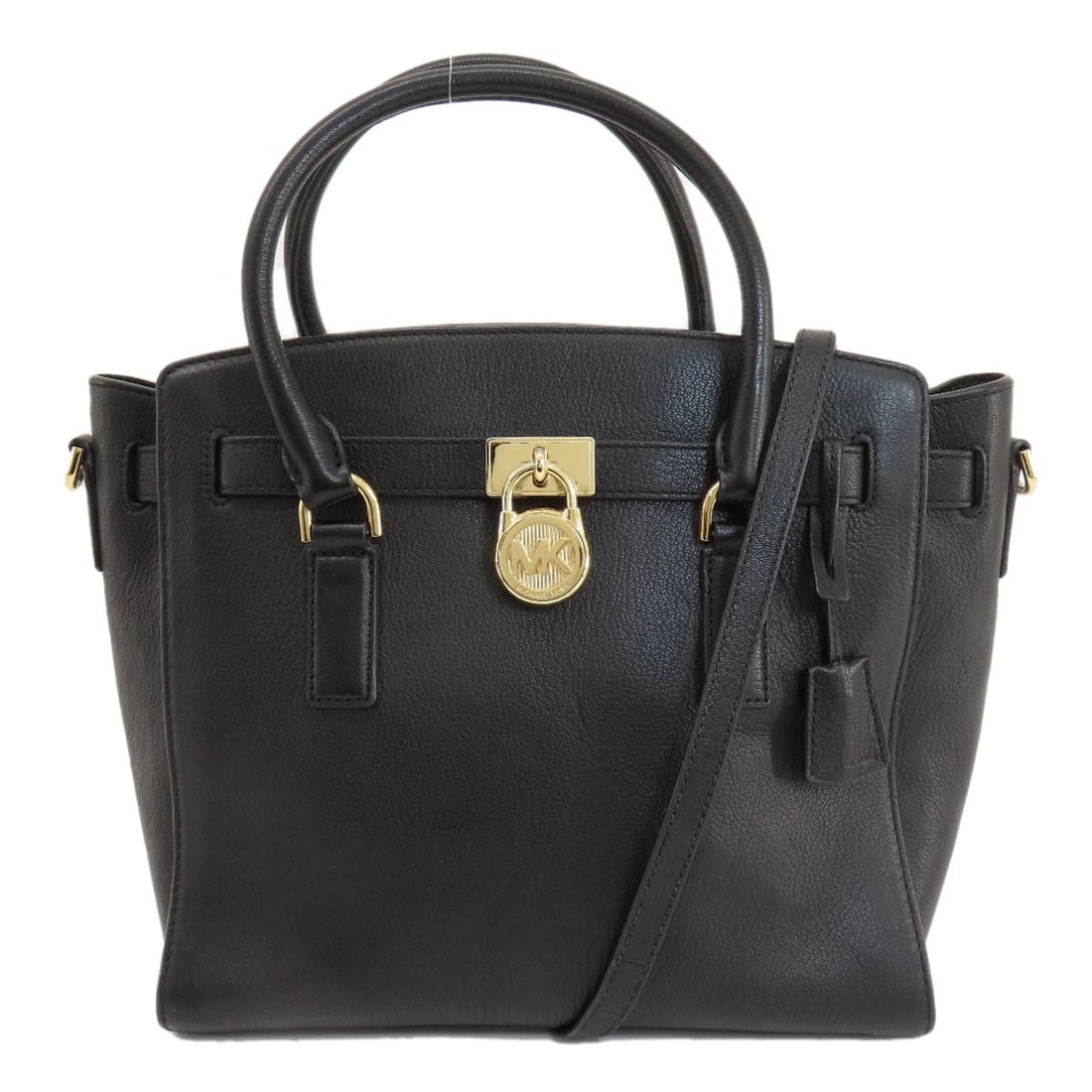Leather Michael Kors 2WAY Handbag: Leather Michael Kors 2WAY Handbag Elevate your style with the sleek and sophisticated Leather Michael Kors 2WAY Handbag, boasting a timeless black leather exterior that exudes luxury and