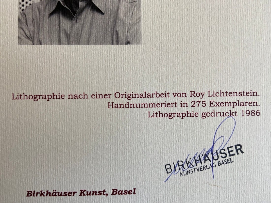 limited Roy Lichtenstein Lithograph numbered - 10