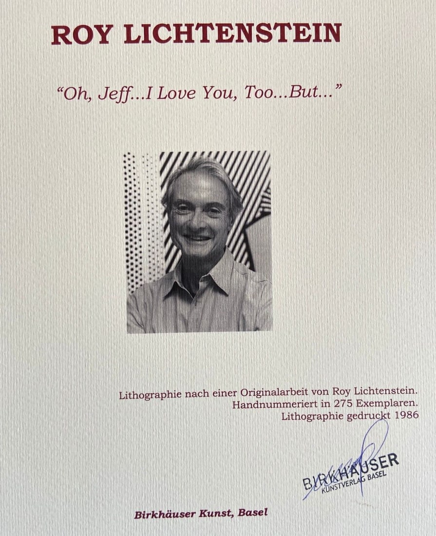 limited Roy Lichtenstein Lithograph numbered - 8