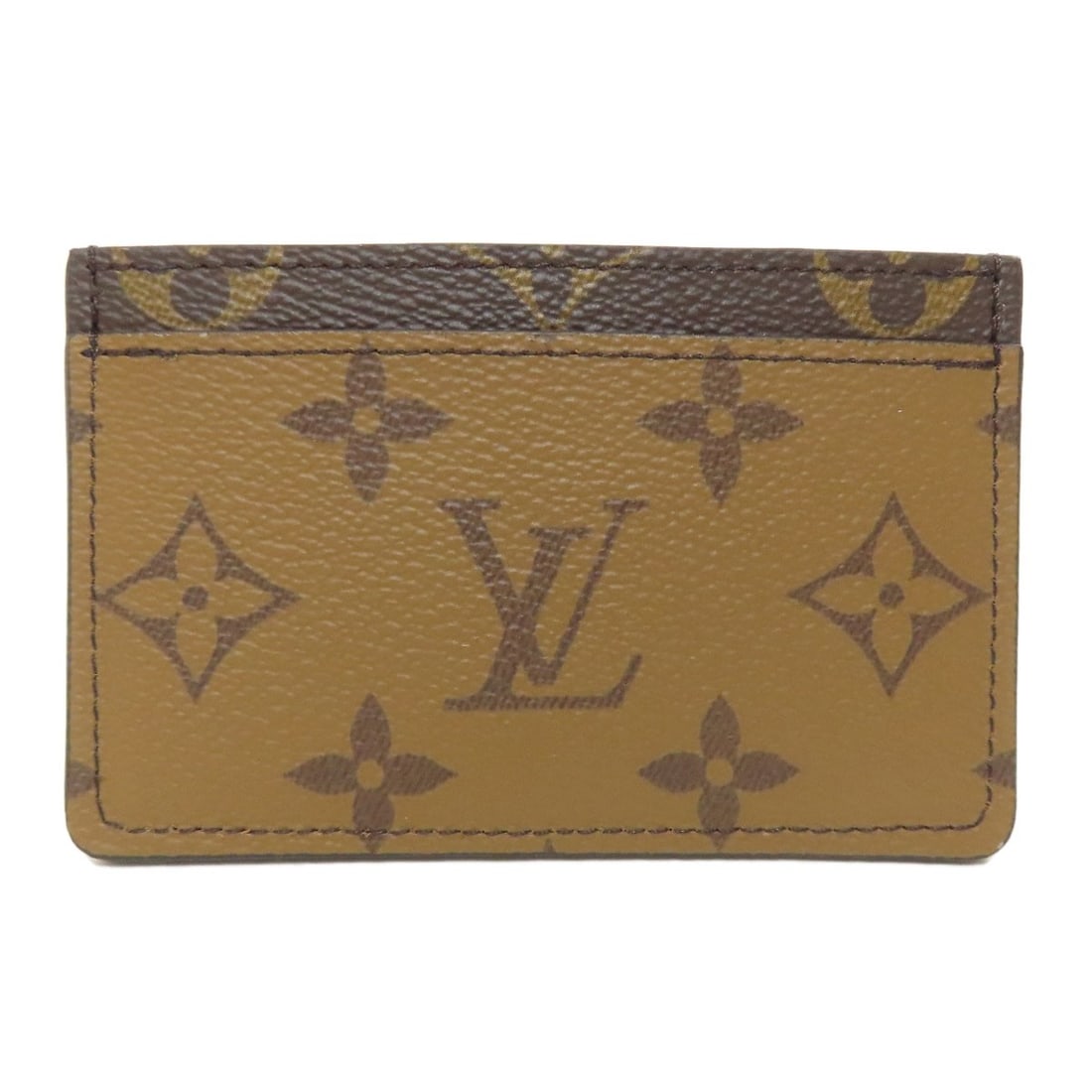Louis Vuitton M69161 Simple Monogram Reverse Porte Cartes Card Case: Louis Vuitton M69161 Simple Monogram Reverse Porte Cartes Card Case Elevate your everyday style with the timeless charm of Louis Vuitton's Simple Monogram Reverse Porte Cartes Card Case. This