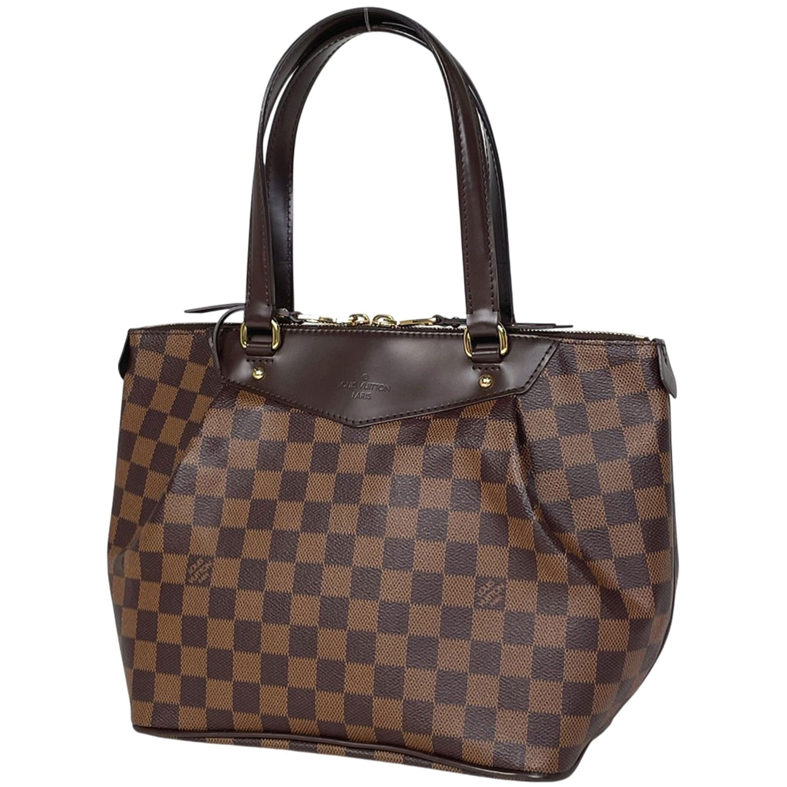 Louis Vuitton Damier Canvas Tote Bag: Louis Vuitton Damier Canvas Tote Bag A timeless and iconic piece from Louis Vuitton, this Damier Canvas Tote Bag boasts the classic brown color and signature pattern that has made the brand