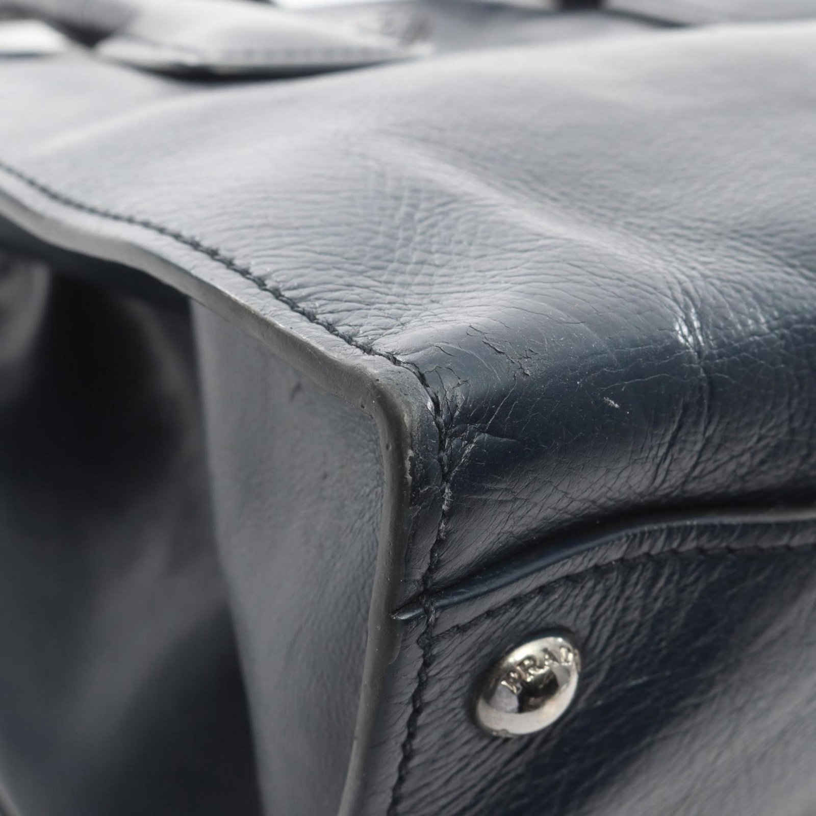 Prada Leather Tote Bag - 5