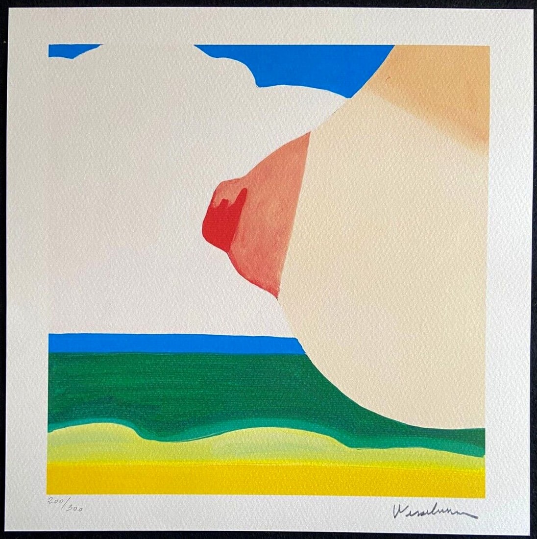 Tom Wesselmann Lithograph - Gagosian Op #: Tom Wesselmann Lithograph - Gagosian Op # A rare opportunity to own a Tom Wesselmann lithograph, printed by Gagosian in 2005, is presented here. This limited edition piece, measuring 32 x 32 cm, showc
