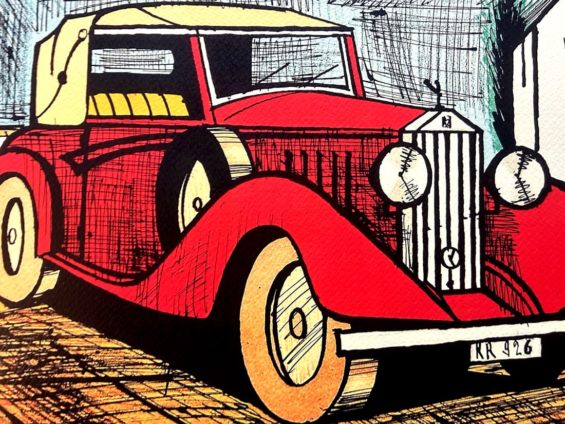 Bernard Buffet Rolls-Royce Lithograph Op # - 4