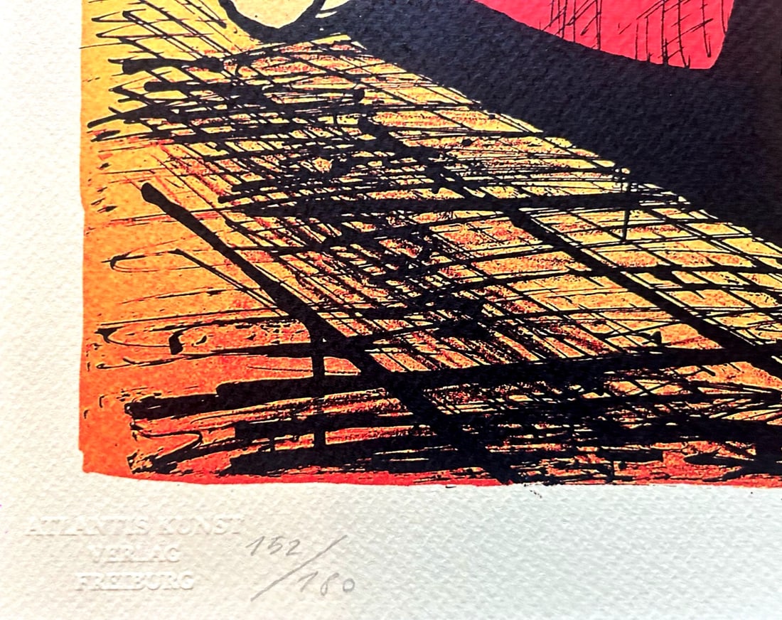 Bernard Buffet Rolls-Royce Lithograph Op # - 7