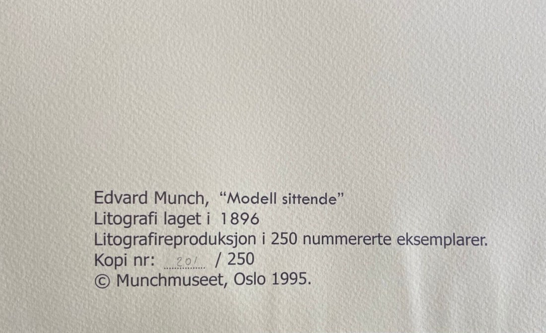 Edvard Munch Museum Lithograph (Numbered) - 7