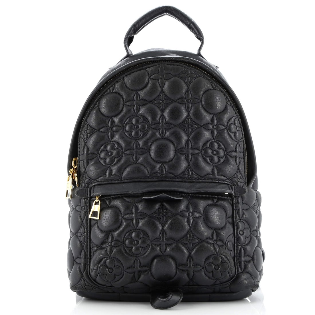 Louis Vuitton Palm Springs Malletage Backpack in Lambskin: Louis Vuitton Palm Springs Malletage Backpack in Lambskin Elevate your style with the iconic Louis Vuitton Palm Springs Malletage Backpack, crafted from luxurious lambskin leather in sleek black. This