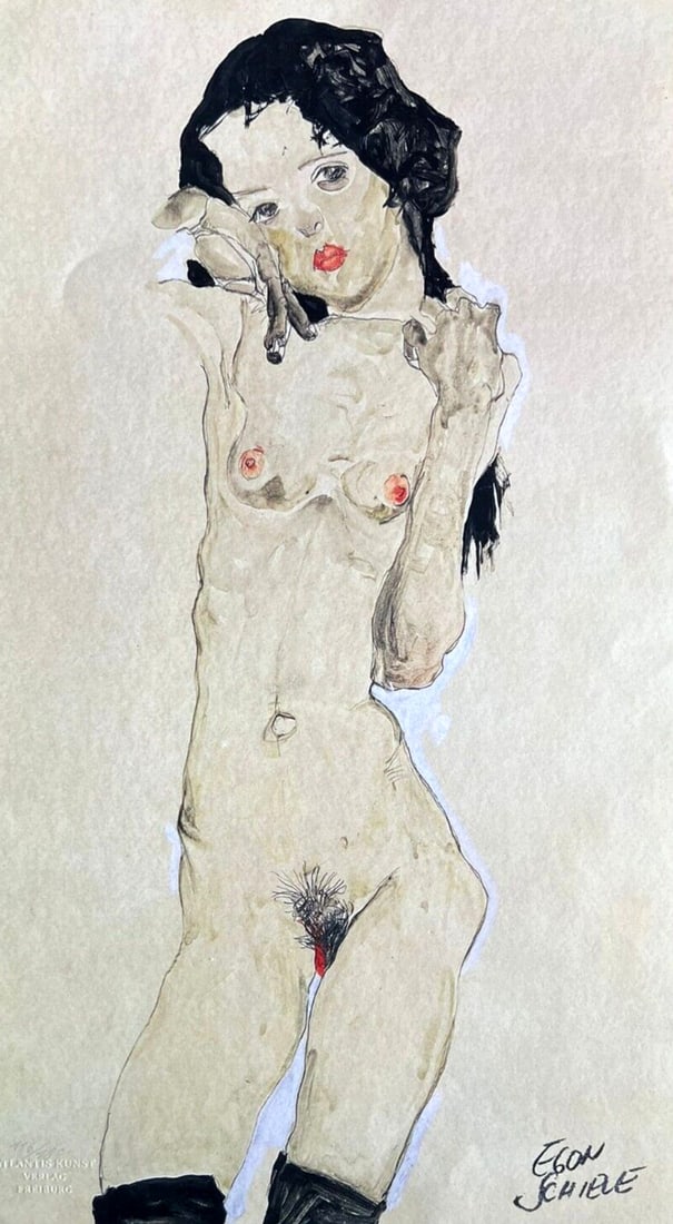 Egon Schiele Lithograph from 'An Painting' - Numbered - 2