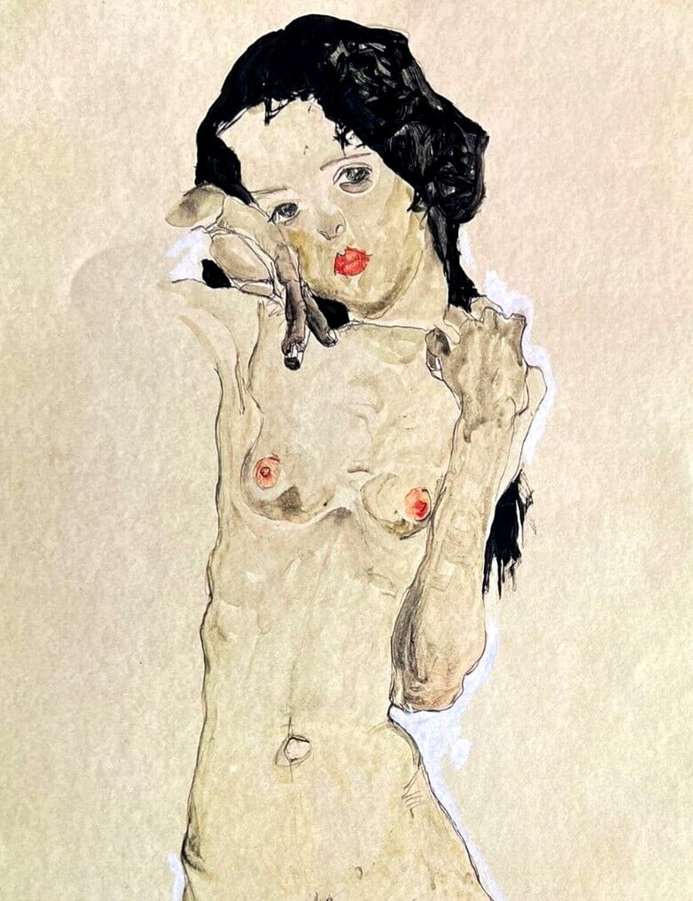 Egon Schiele Lithograph from 'An Painting' - Numbered - 4