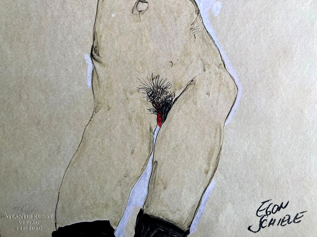 Egon Schiele Lithograph from 'An Painting' - Numbered - 7
