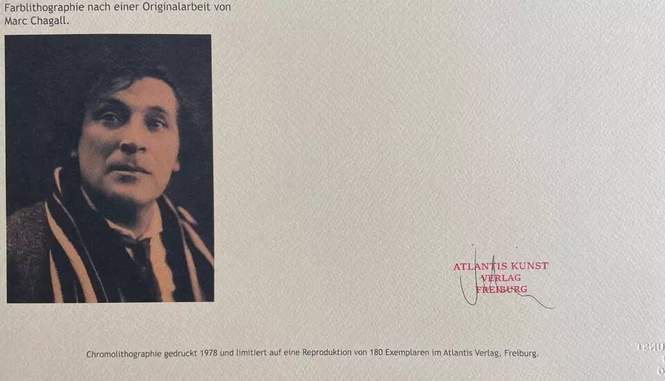 Marc Chagall Lithograph # (Numbered) - 13