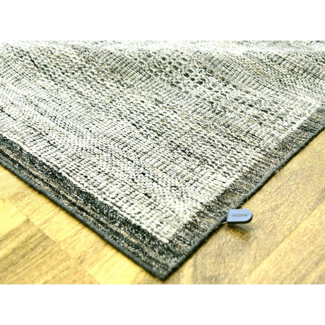 Rug 12'2"x15' Gray & Black Hand Knotted Oxidized Grass Design Oversized - 6