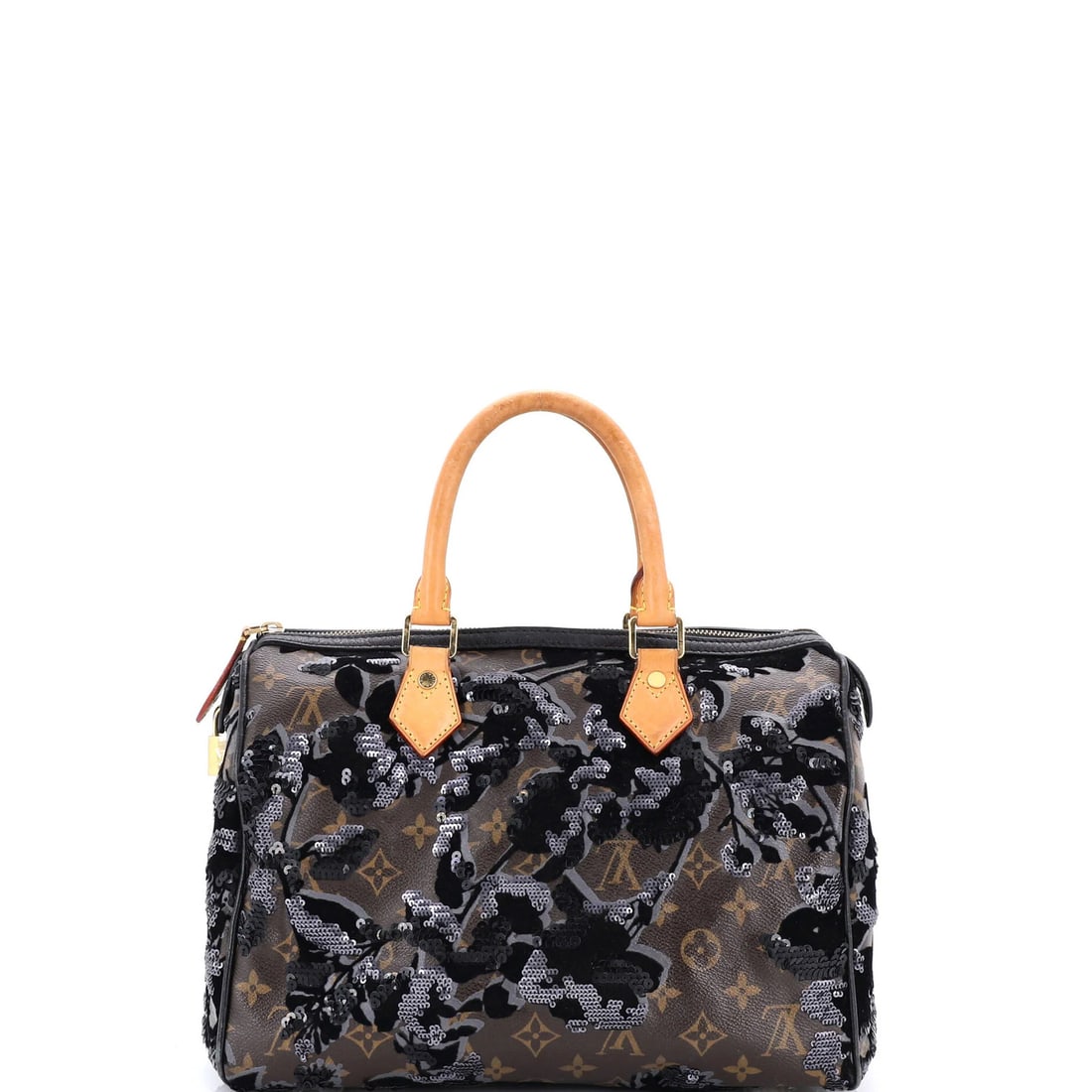 Louis Vuitton Speedy 30 Fleur de Jais Monogram Canvas Handbag - 3