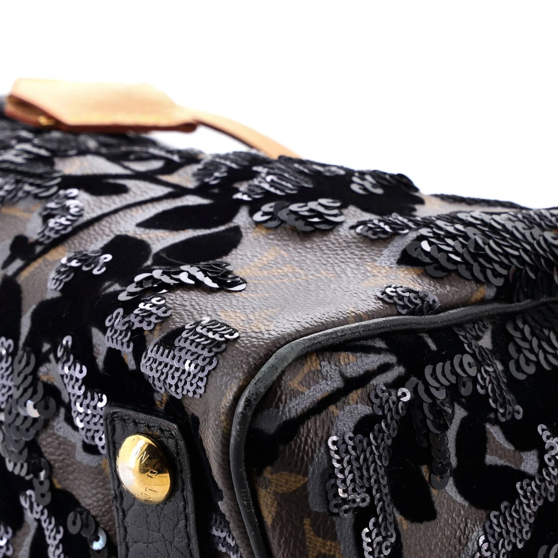 Louis Vuitton Speedy 30 Fleur de Jais Monogram Canvas Handbag - 7