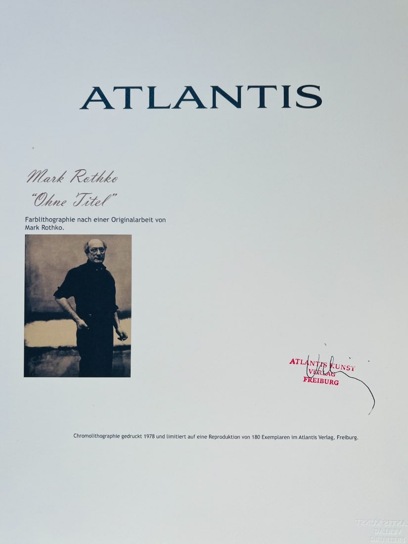 Limited Mark rothko Lithograph op Numbered - 8