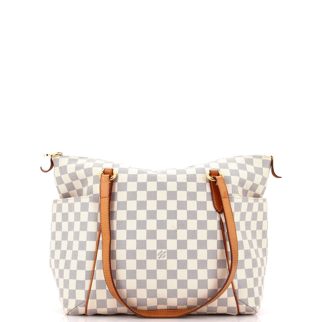 Louis Vuitton Damier MM Totally Handbag: Louis Vuitton Damier MM Totally Handbag A rare opportunity to own a pre-owned Louis Vuitton Damier MM Totally Handbag, boasting the iconic Damier pattern in pristine white canvas exterior and neutral