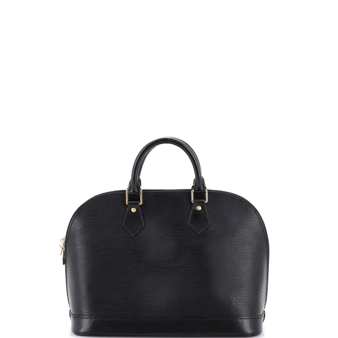 Louis Vuitton Vintage Alma Handbag in Epi Leather: Louis Vuitton Vintage Alma Handbag in Epi Leather Experience the timeless elegance of a vintage Louis Vuitton Alma handbag, crafted from rich Epi leather in sleek black. With its classic satchel
