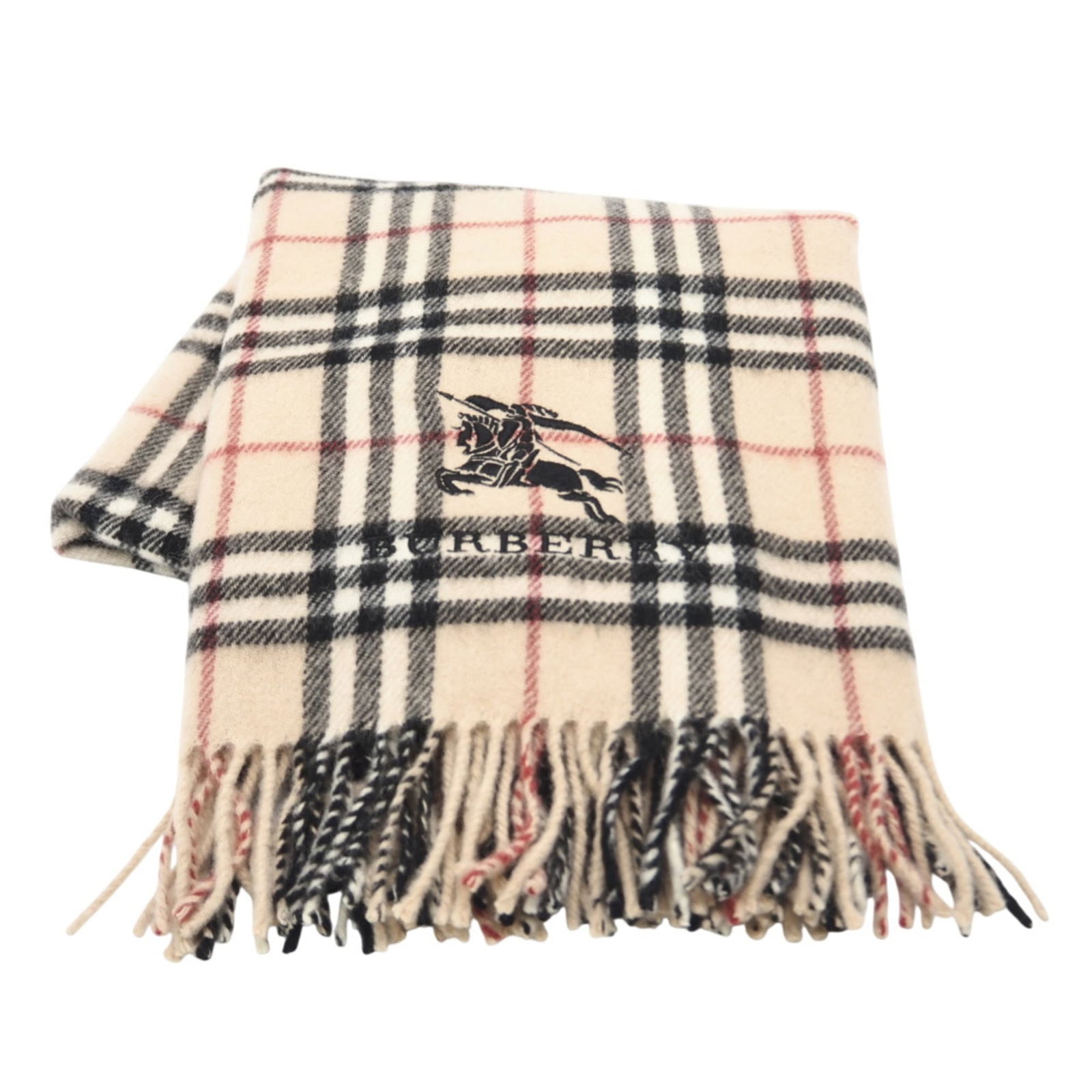 Women's BURBERRY Wool Nova Check Blanket 0156JA64W Other Fashion Accessories Beige Black Red (1 of 15)