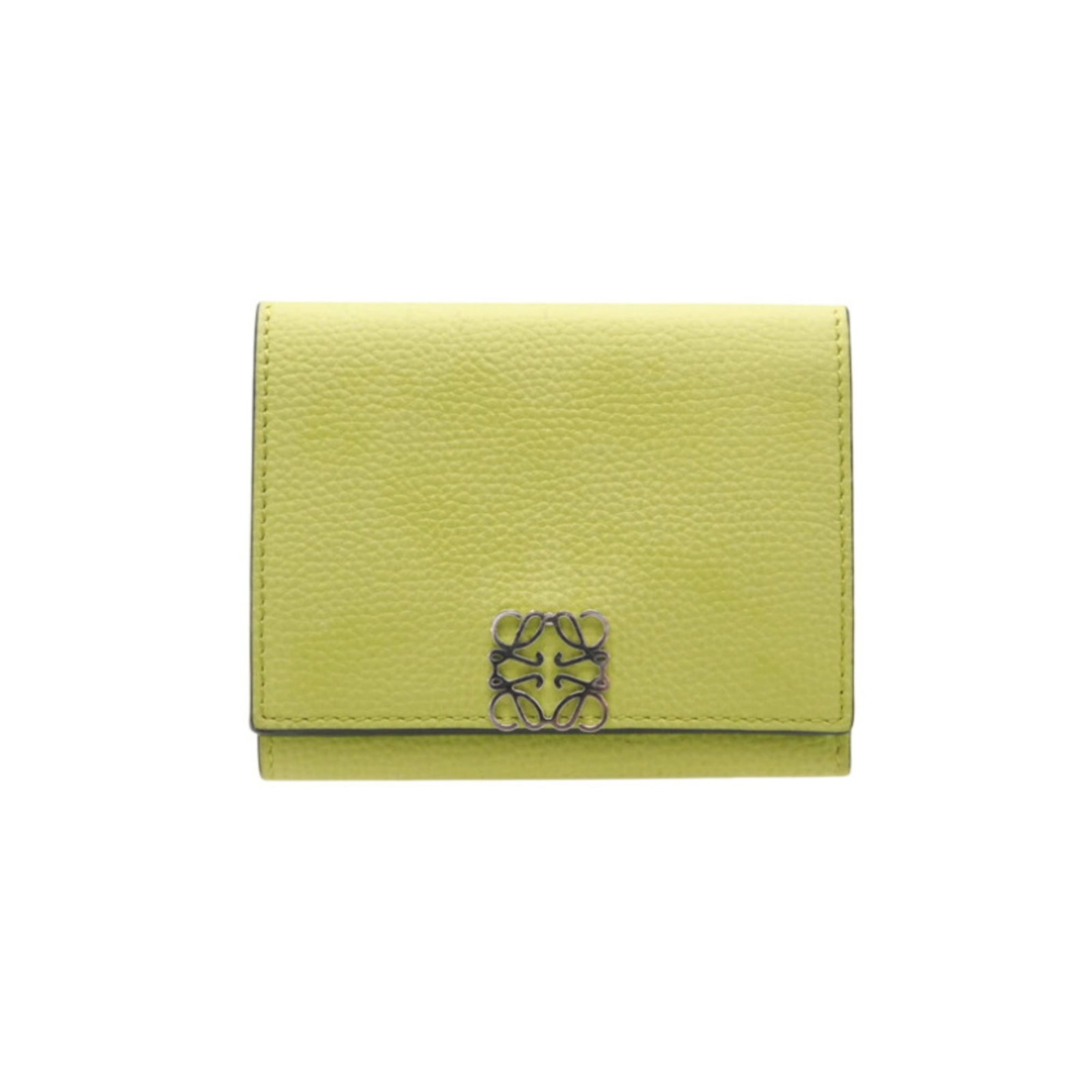 Loewe Tri-Fold Leather Wallet: Loewe Tri-Fold Leather Wallet A stylish and practical Loewe tri-fold leather wallet in rich green, perfect for adding a touch of sophistication to your daily essentials. With its classic design and