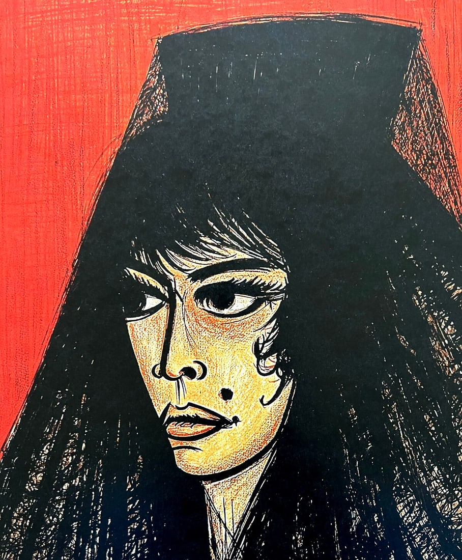 Numbered Bernard Buffet Lithograph Op With - 4